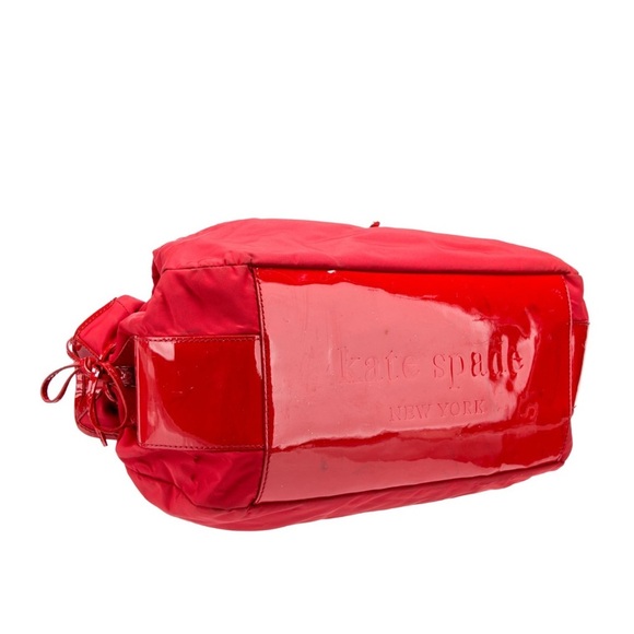 Kate Spade New York Red Faux Patent Leather and Vinyl Shoulder Bag - Picture 9 of 12
